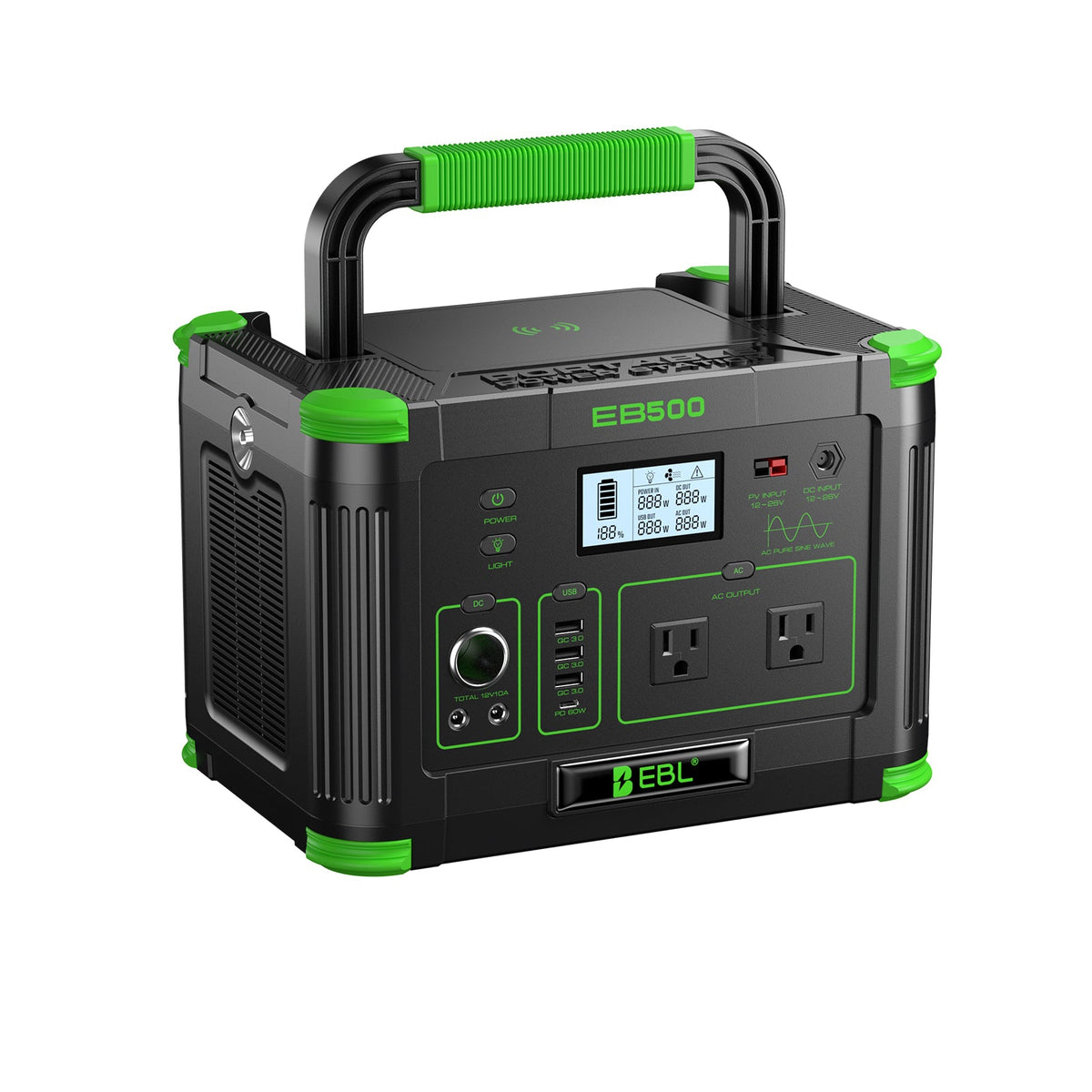 EBL 500W Portable Power Station, 519Wh