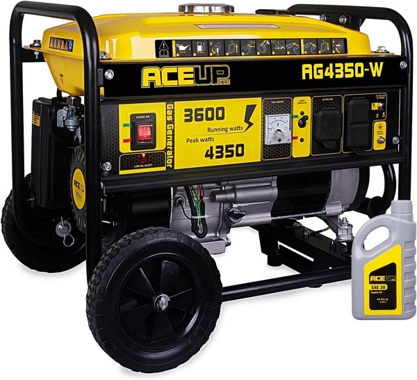 Aceup Energy 4350W Wheeled Portable Gas Generator
