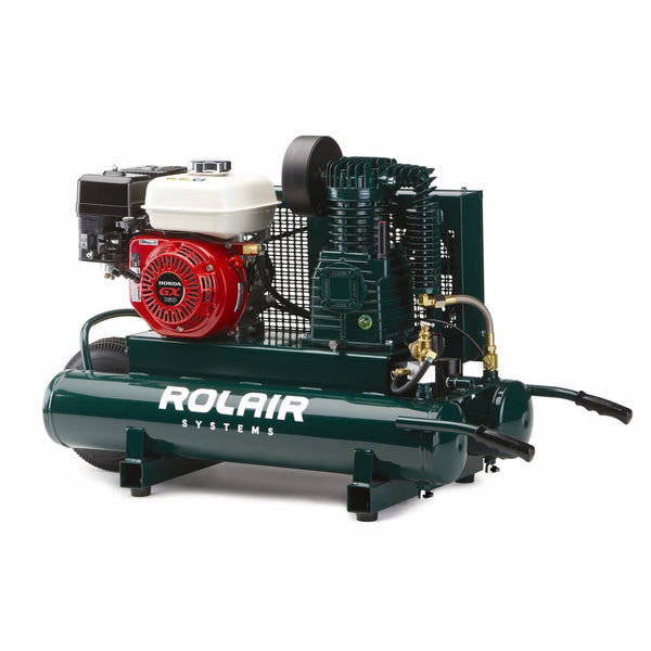 Rolair 4090HK17 Wheeled Gas Air Compressor, 9 Gallon Twin Tank, 163cc Honda 5.5 HP Engine, 9.3 CFM @ 90 PSI